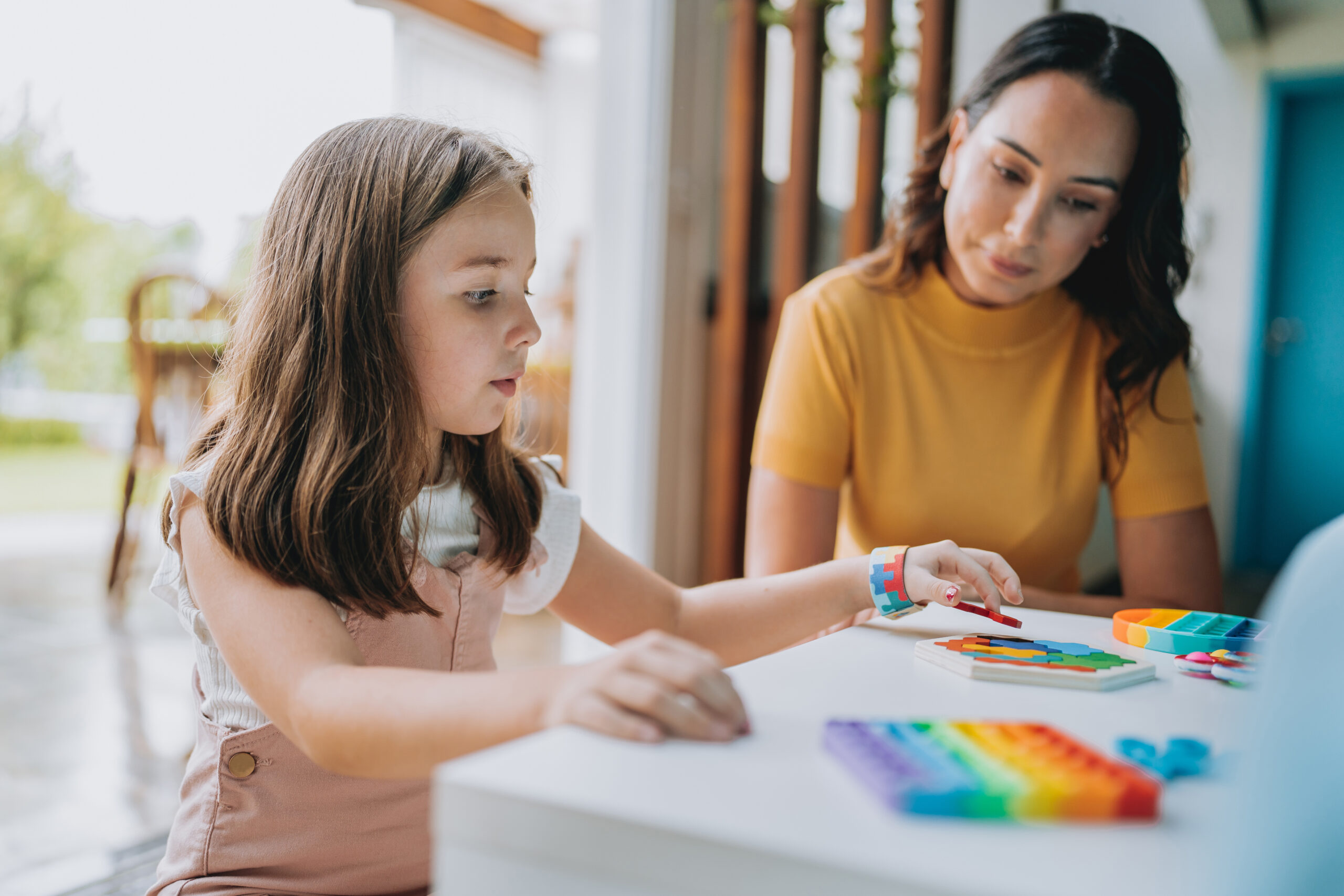 Constellation Healthcare conducting assessment with child